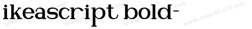 ikeascript bold字体转换